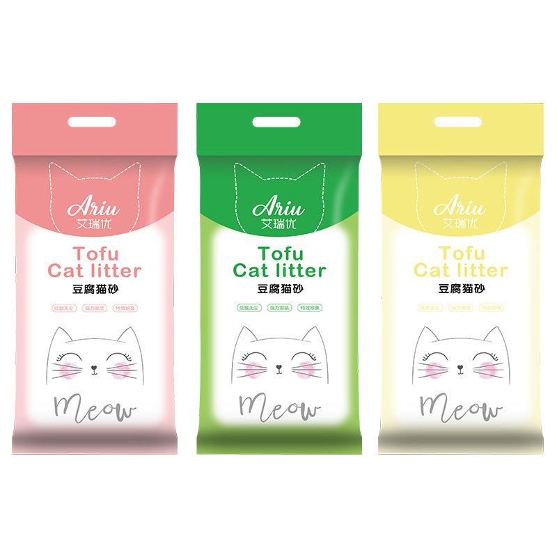 Tofu Cat Litter Low Dust Fast Clumping Deodorization