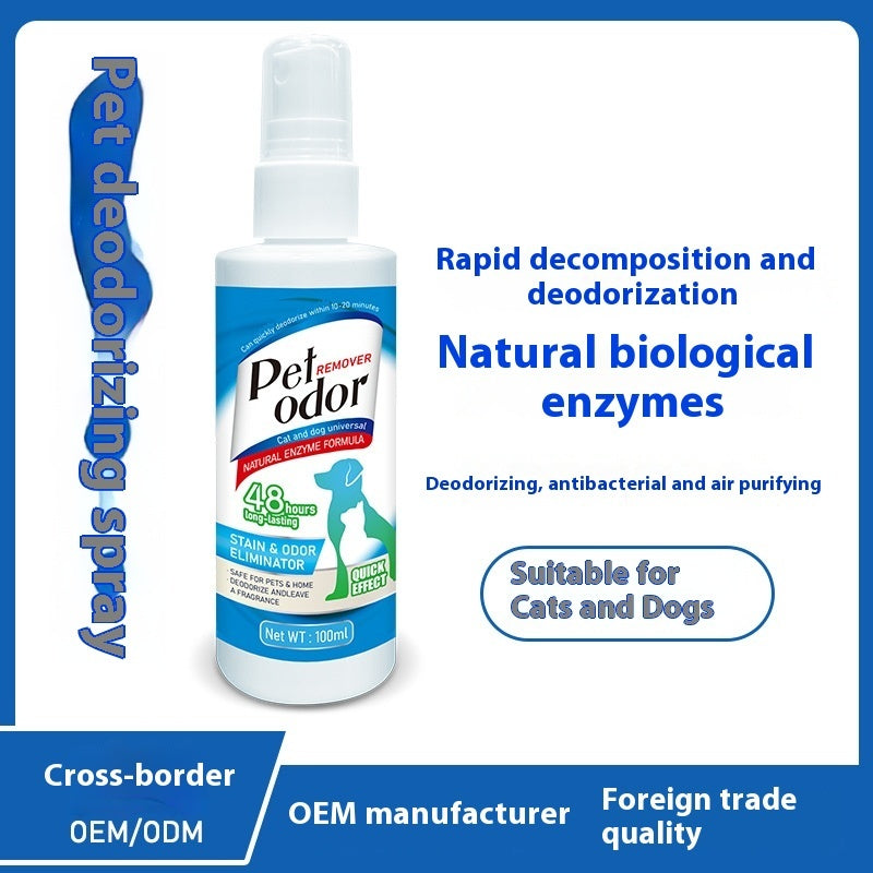 Cat Dog Pet Deodorant Spray Indoor Urine Removal Freshener