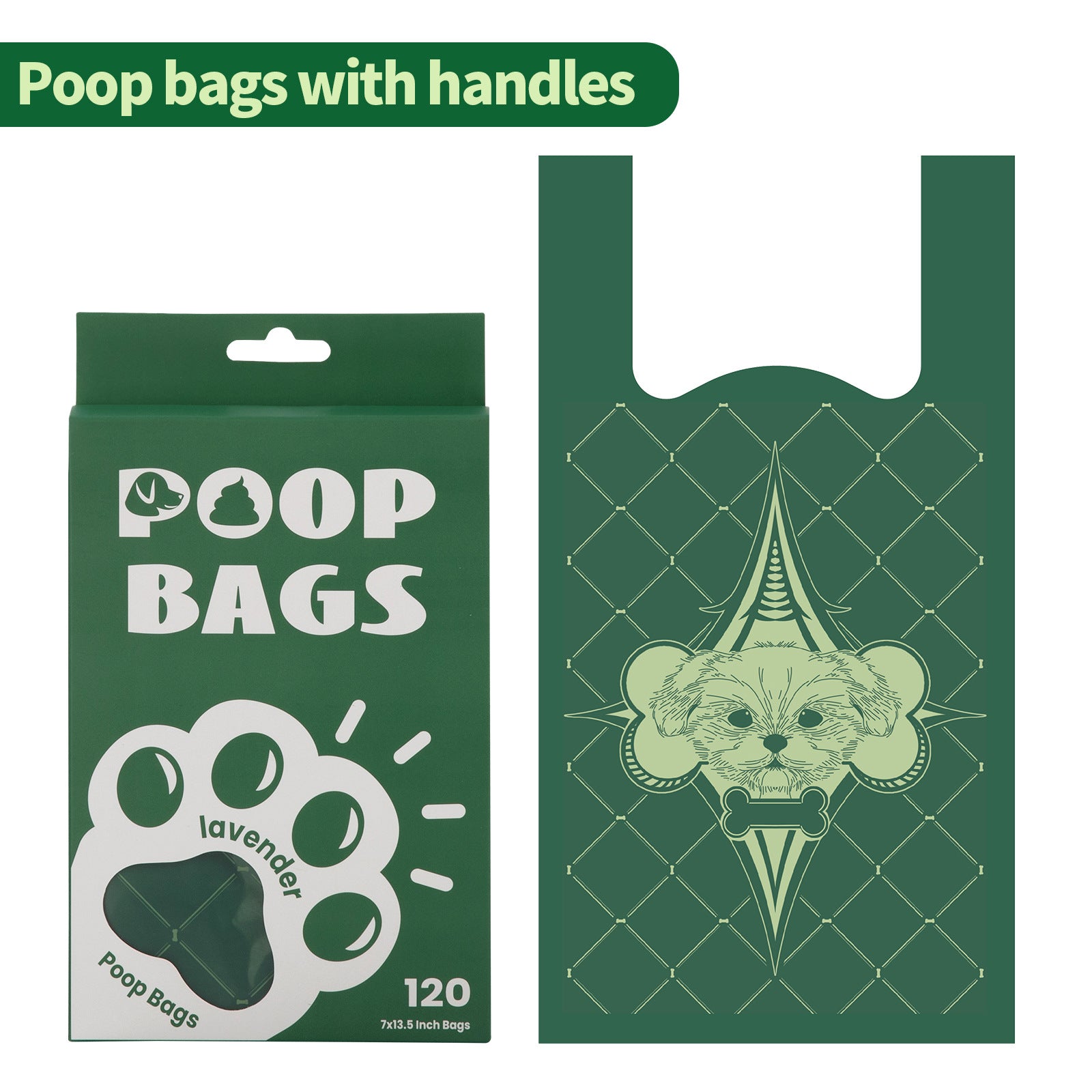 Handle Dog Waste Bag EPI Vest Poop Picking Bags Degradable Cat Litter Bag
